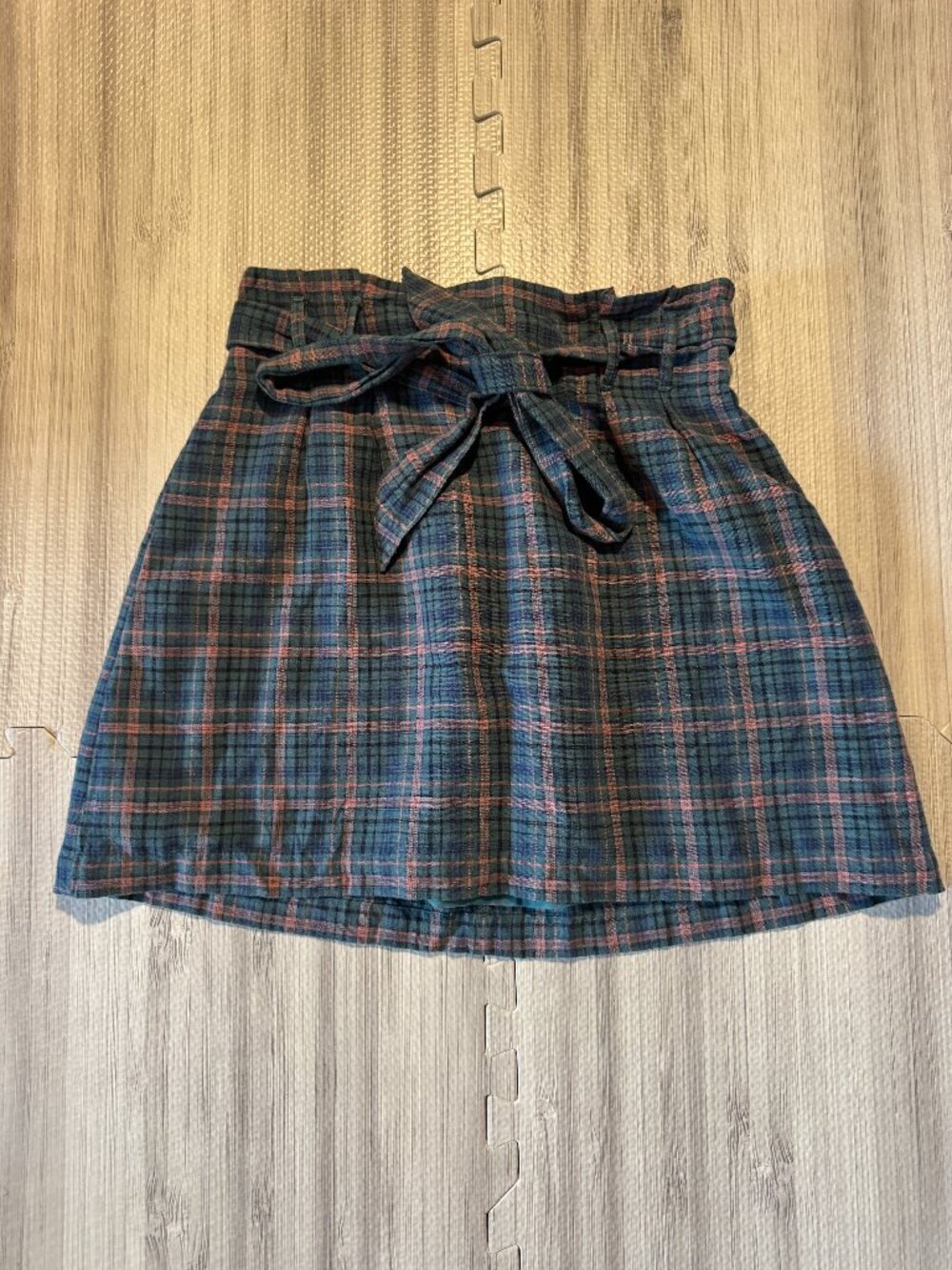 NWT American Eagle Outfitters AEO Plaid Front Tie Flowy Skirt